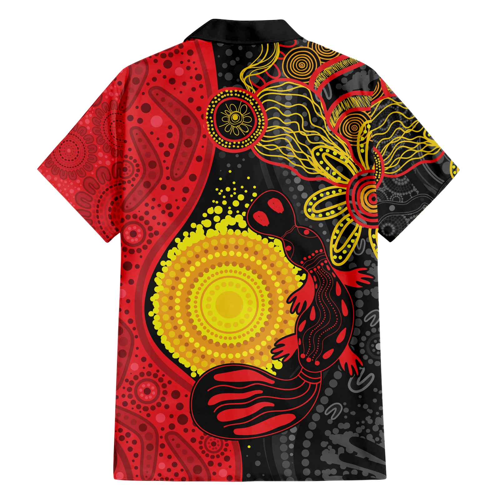 Platypus Aboriginal Art Style Hawaiian Shirt - Vibe Hoodie Shop