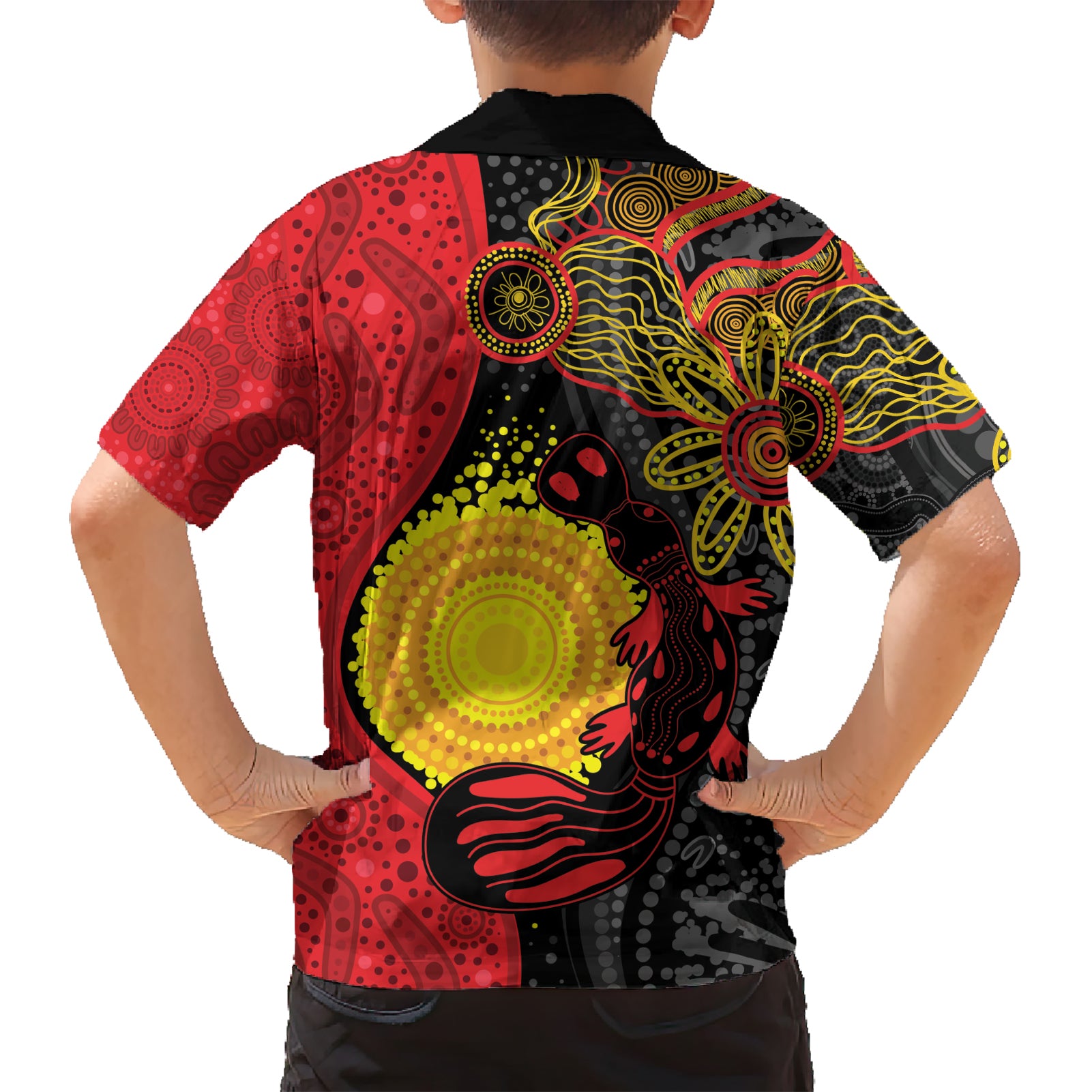 Platypus Aboriginal Art Style Hawaiian Shirt - Vibe Hoodie Shop