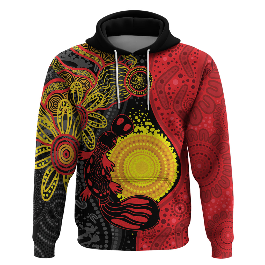 Platypus Aboriginal Art Style Hoodie LT9 - Vibe Hoodie Shop