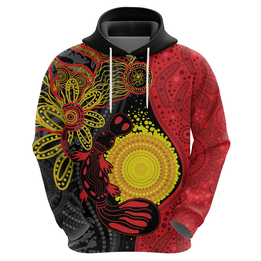 Platypus Aboriginal Art Style Hoodie LT9 - Vibe Hoodie Shop