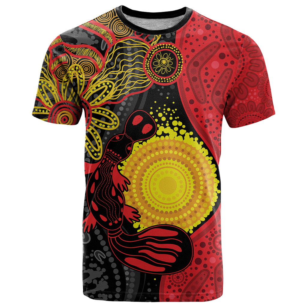 Platypus Aboriginal Art Style T Shirt LT9 - Vibe Hoodie Shop