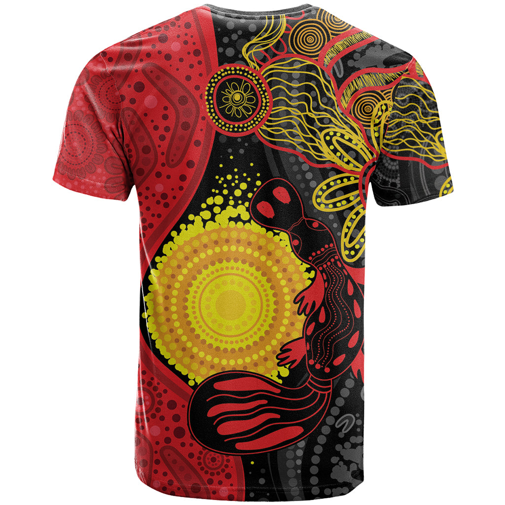 Platypus Aboriginal Art Style T Shirt LT9 - Vibe Hoodie Shop