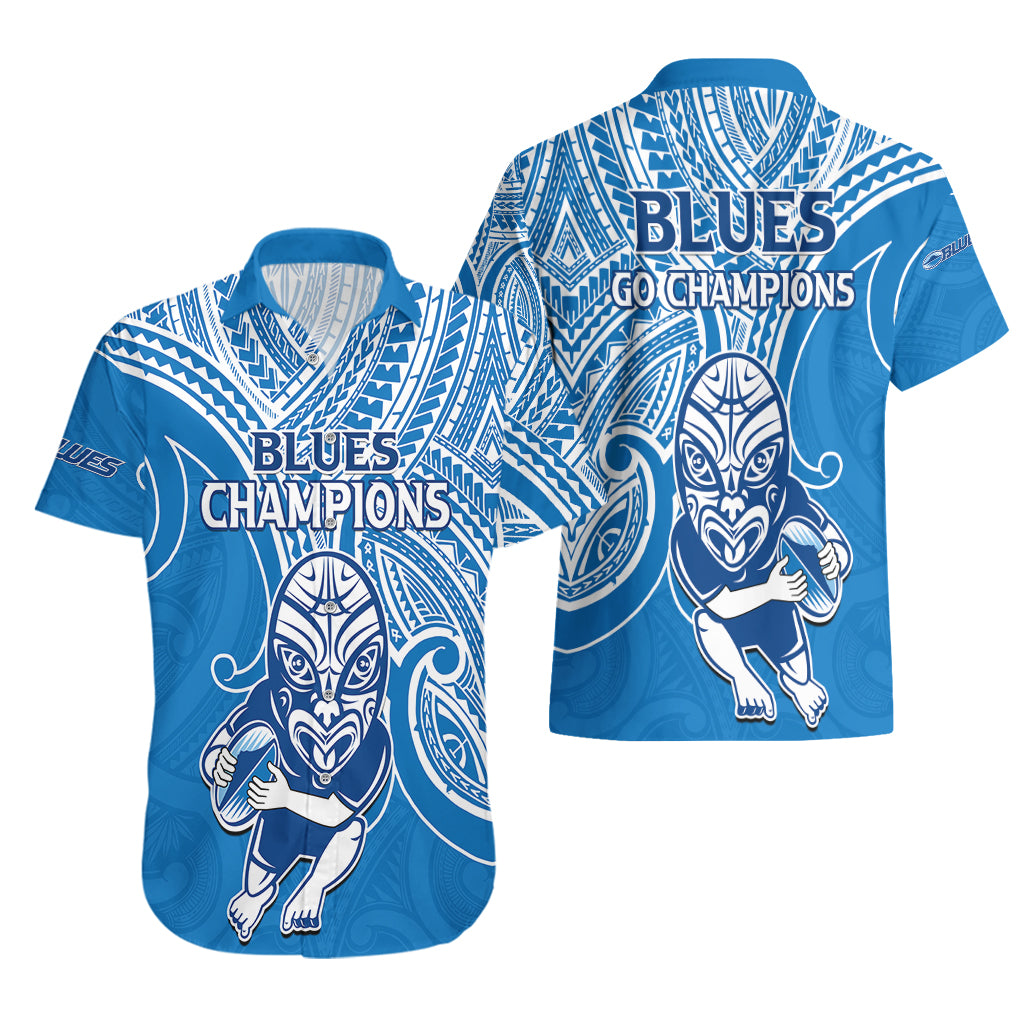 Blues Super Rugby Hawaiian Shirt Kahurangi Go Champions 2023 - Vibe Hoodie Shop