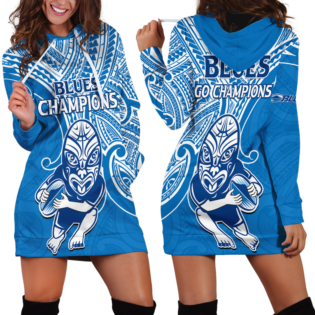 Blues Super Rugby Hoodie Dress Kahurangi Go Champions 2023 - Vibe Hoodie Shop