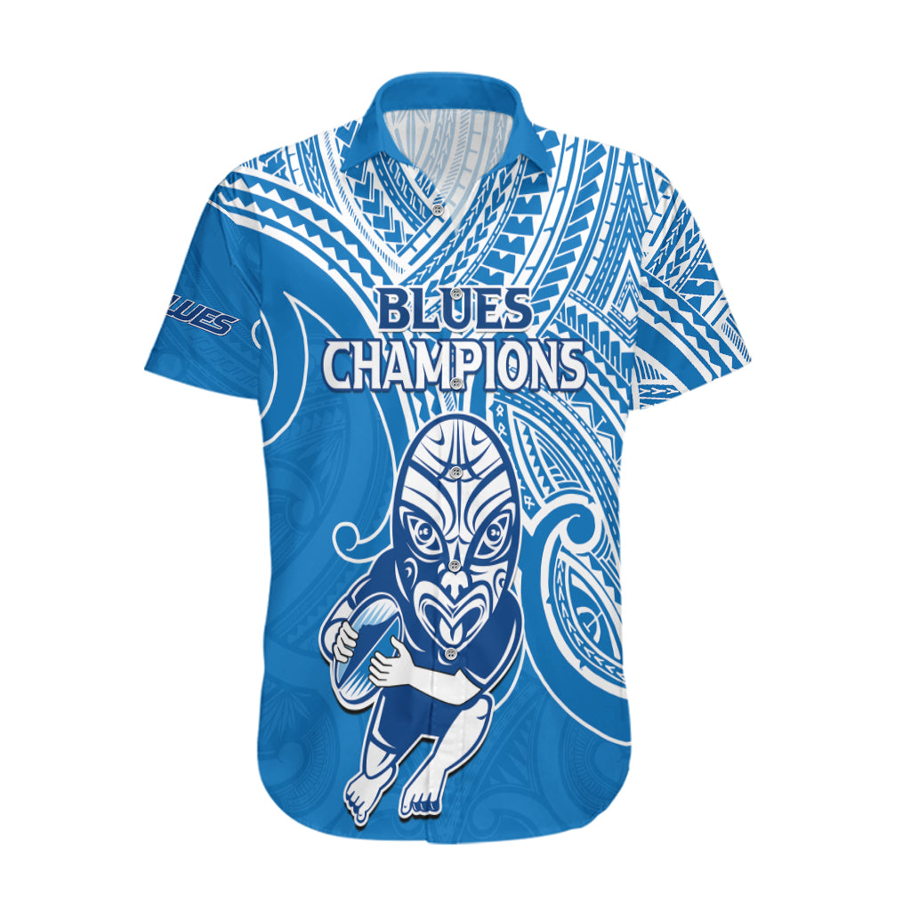 (Custom Text And Number) Blues Super Rugby Hawaiian Shirt Kahurangi Go Champions 2023 - Vibe Hoodie Shop
