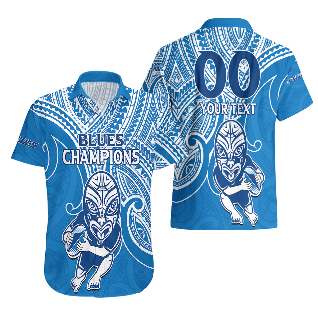 (Custom Text And Number) Blues Super Rugby Hawaiian Shirt Kahurangi Go Champions 2023 - Vibe Hoodie Shop