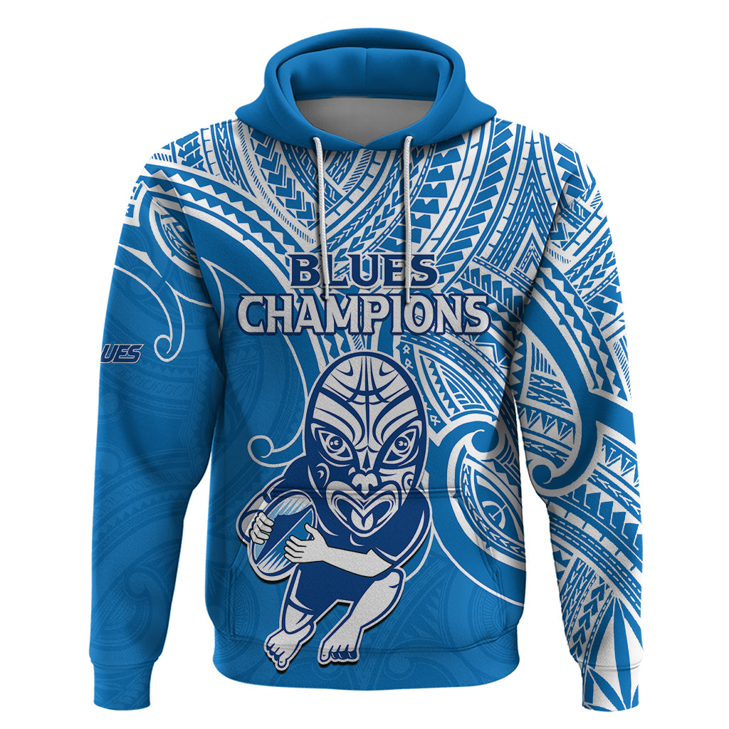 (Custom Text And Number) Blues Super Rugby Hoodie Kahurangi Go Champions 2023 LT9 - Vibe Hoodie Shop