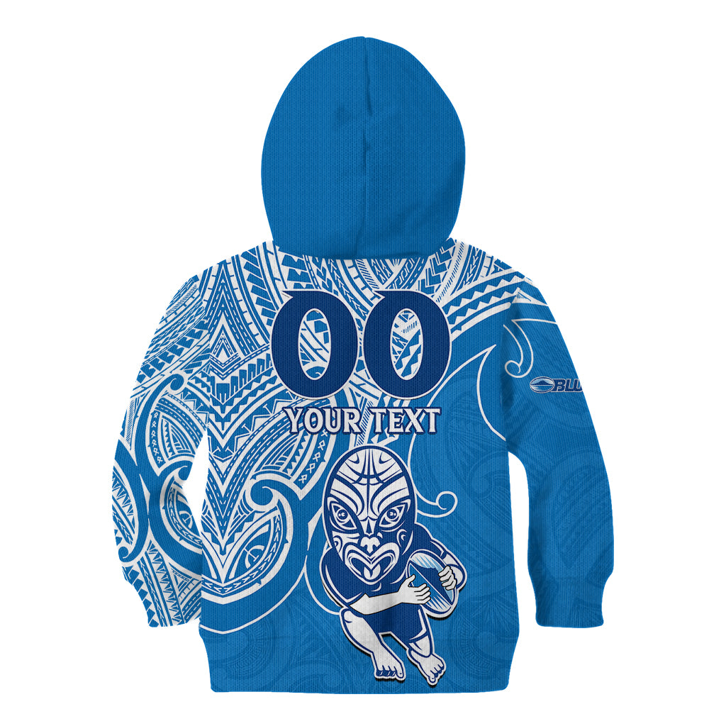 (Custom Text And Number) Blues Super Rugby Kid Hoodie Kahurangi Go Champions 2023 - Vibe Hoodie Shop