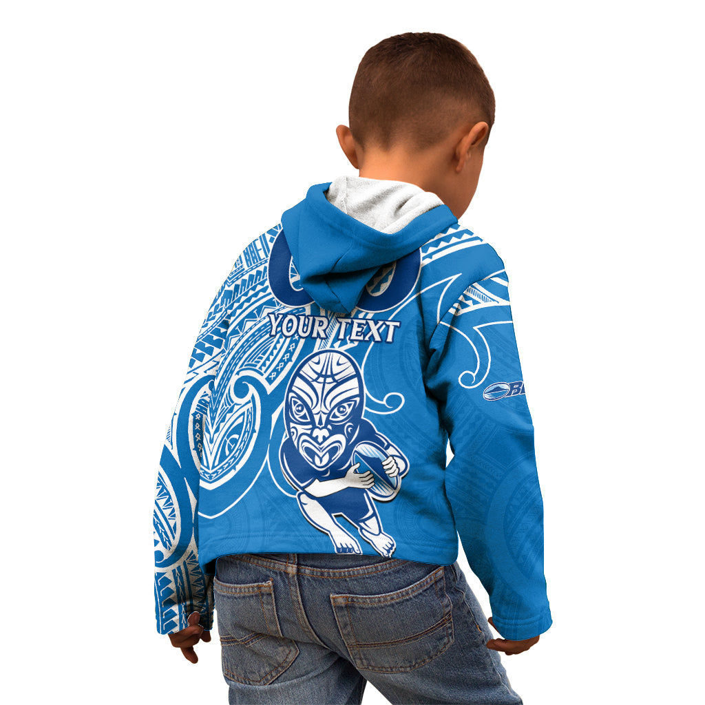 (Custom Text And Number) Blues Super Rugby Kid Hoodie Kahurangi Go Champions 2023 - Vibe Hoodie Shop