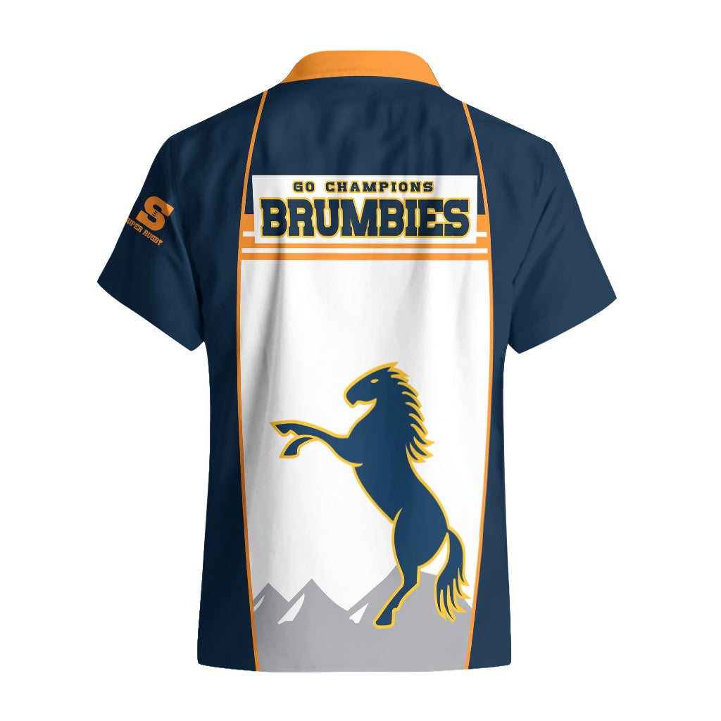 Brumbies Super Rugby Hawaiian Shirt Brumbies Go Champions 2023 - Vibe Hoodie Shop