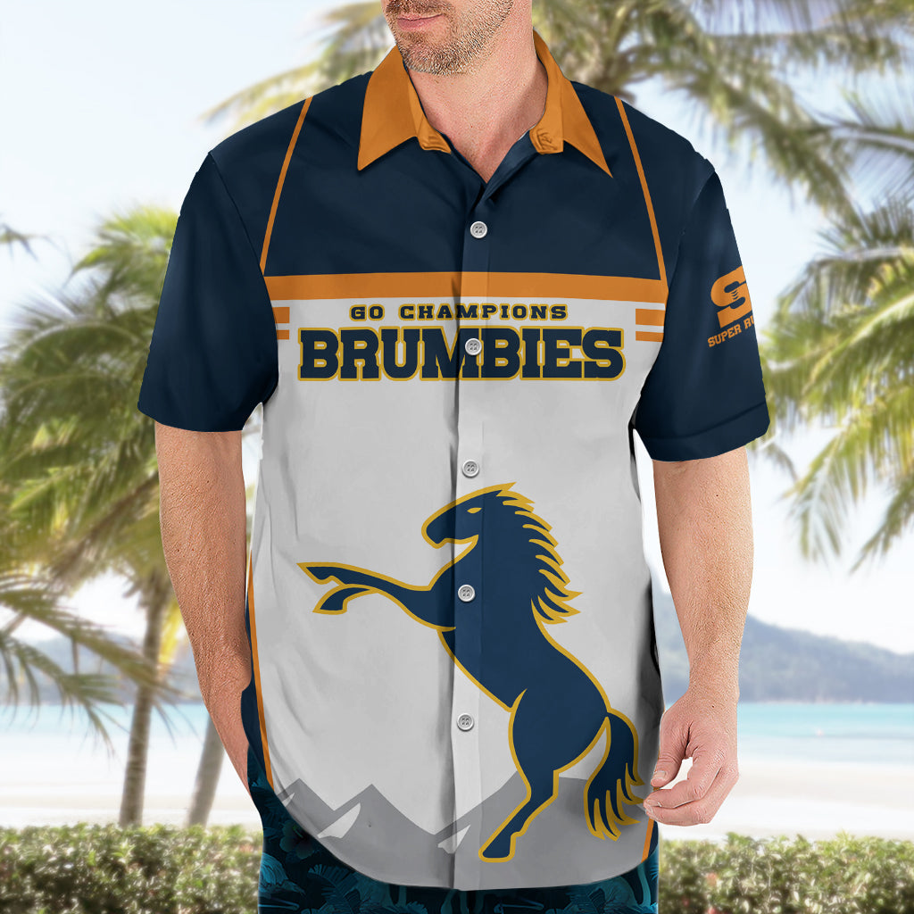 Brumbies Super Rugby Hawaiian Shirt Brumbies Go Champions 2023 - Vibe Hoodie Shop