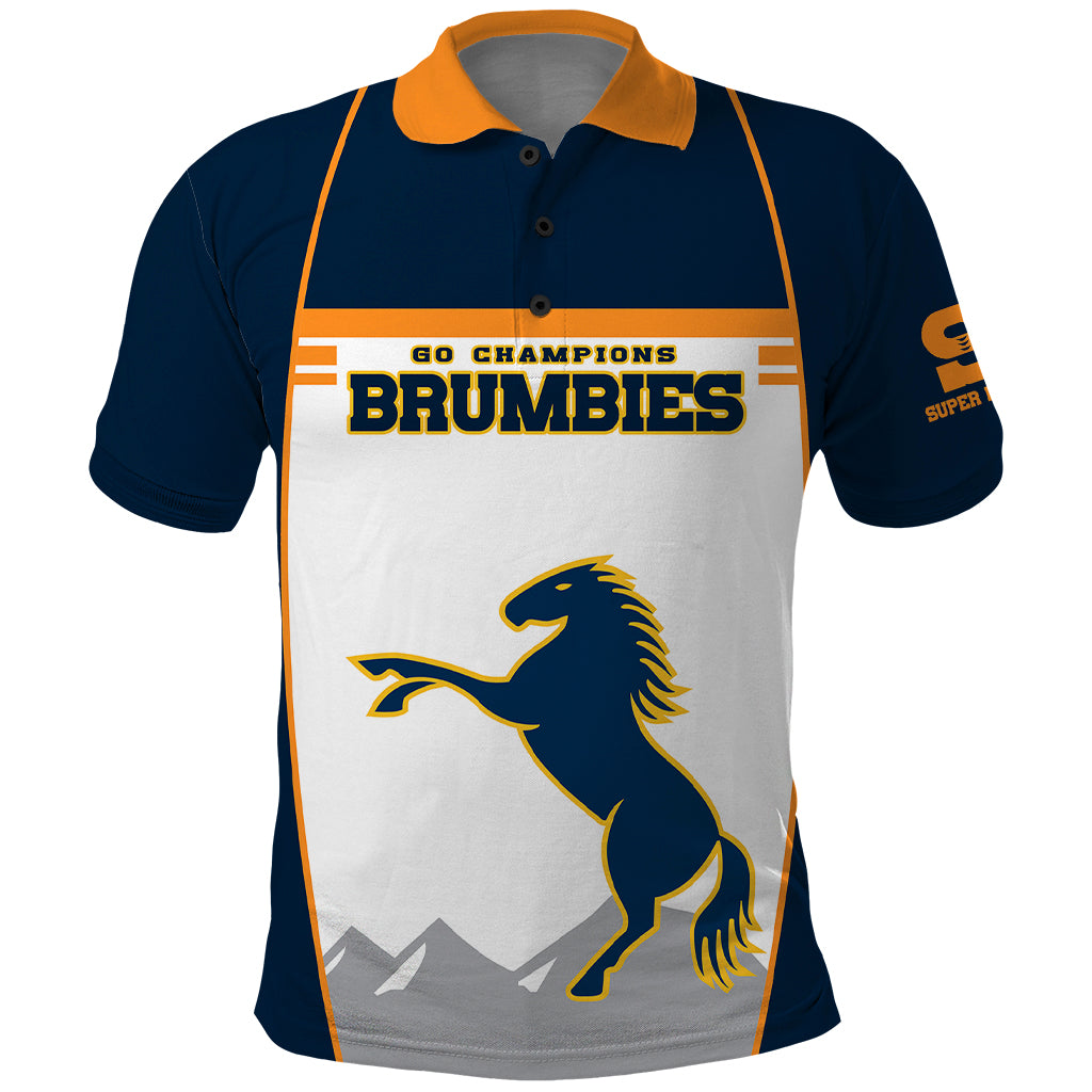 Brumbies Super Rugby Polo Shirt Brumbies Go Champions 2023 LT9 - Vibe Hoodie Shop