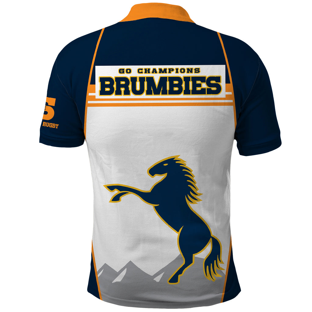 Brumbies Super Rugby Polo Shirt Brumbies Go Champions 2023 LT9 - Vibe Hoodie Shop