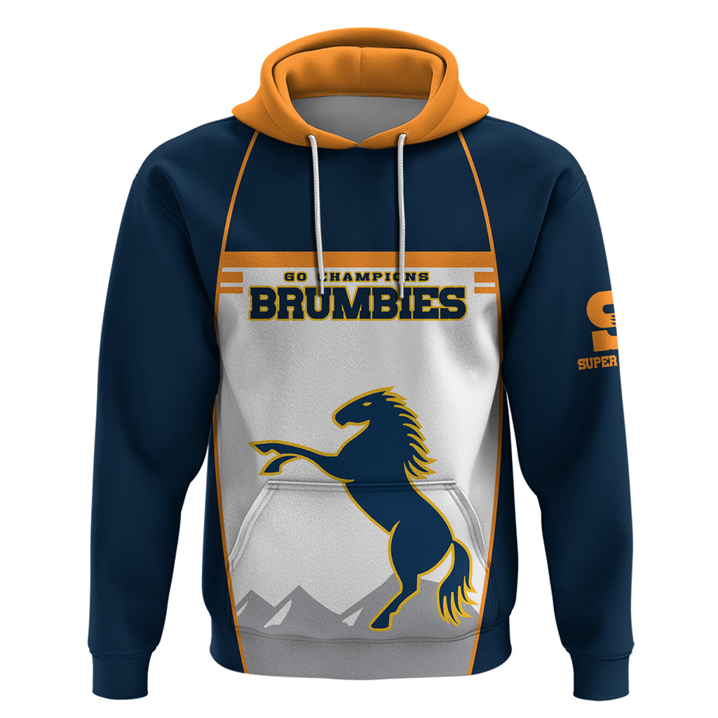(Custom Text And Number) Brumbies Super Rugby Hoodie Brumbies Go Champions 2023 LT9 - Vibe Hoodie Shop