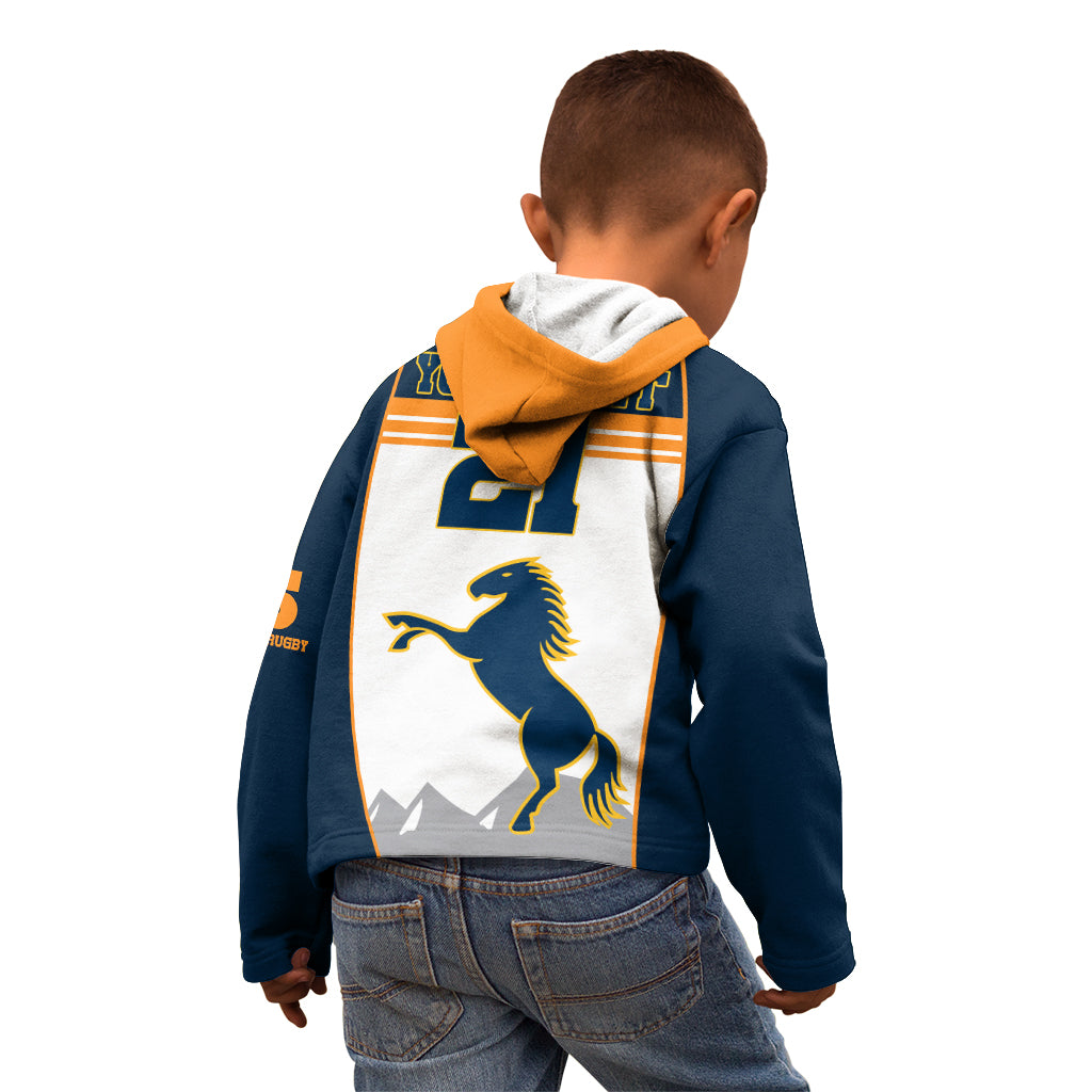 (Custom Text And Number) Brumbies Super Rugby Kid Hoodie Brumbies Go Champions 2023 - Vibe Hoodie Shop