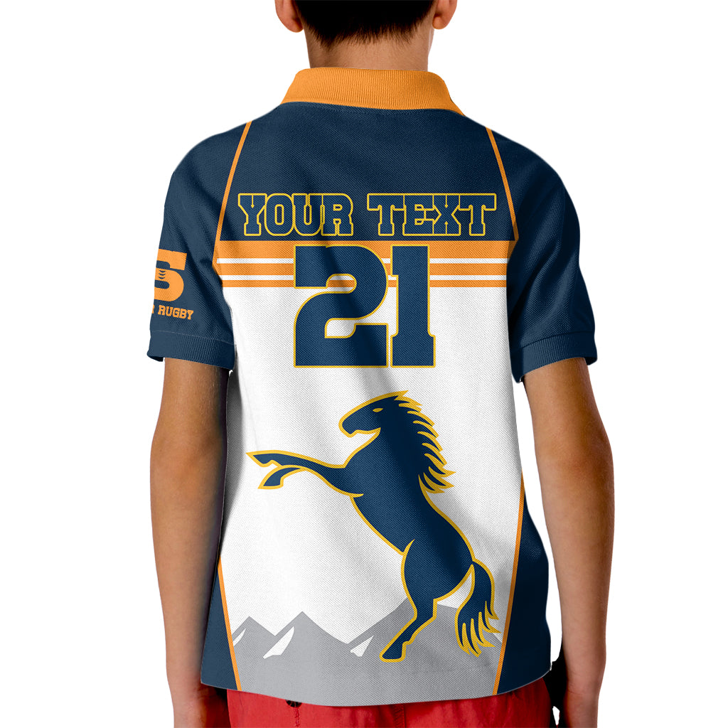 (Custom Text And Number) Brumbies Super Rugby Kid Polo Shirt Brumbies Go Champions 2023 - Vibe Hoodie Shop