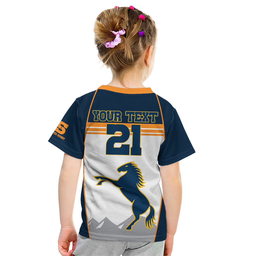 (Custom Text And Number) Brumbies Super Rugby Kid T Shirt Brumbies Go Champions 2023 - Vibe Hoodie Shop