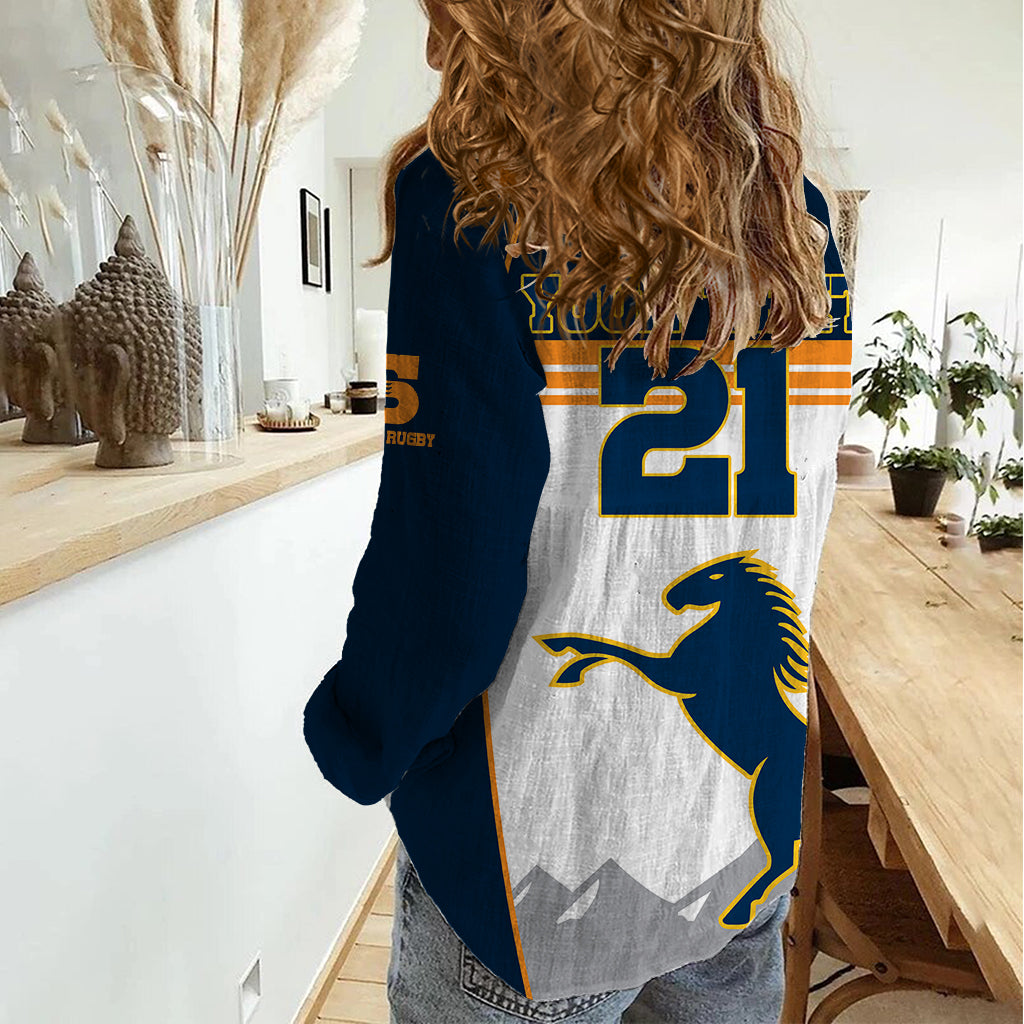 (Custom Text And Number) Brumbies Super Rugby Women Casual Shirt Brumbies Go Champions 2023 - Vibe Hoodie Shop
