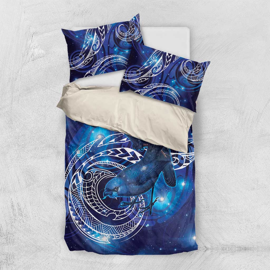North Island Kokako and South Island Kokako Bedding Set New Zealand Native Bird with Galaxy Vibe - Vibe Hoodie Shop