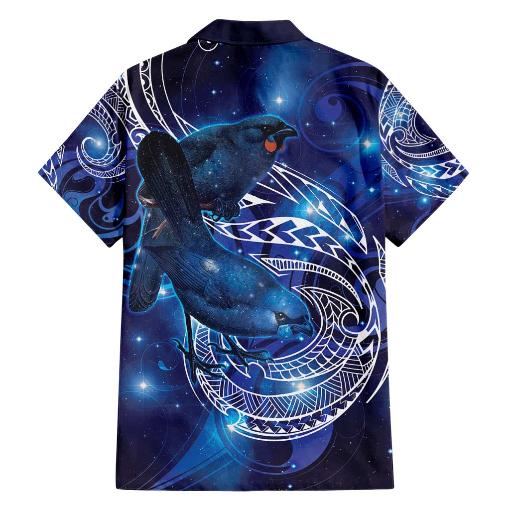 North Island Kokako and South Island Kokako Hawaiian Shirt New Zealand Native Bird with Galaxy Vibe - Vibe Hoodie Shop