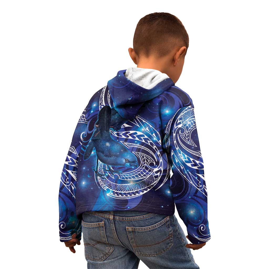 North Island Kokako and South Island Kokako Kid Hoodie New Zealand Native Bird with Galaxy Vibe - Vibe Hoodie Shop