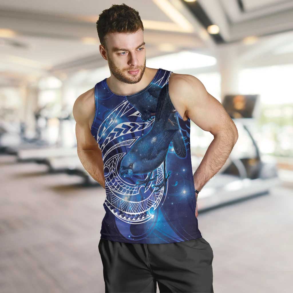 North Island Kokako and South Island Kokako Men Tank Top New Zealand Native Bird with Galaxy Vibe - Vibe Hoodie Shop