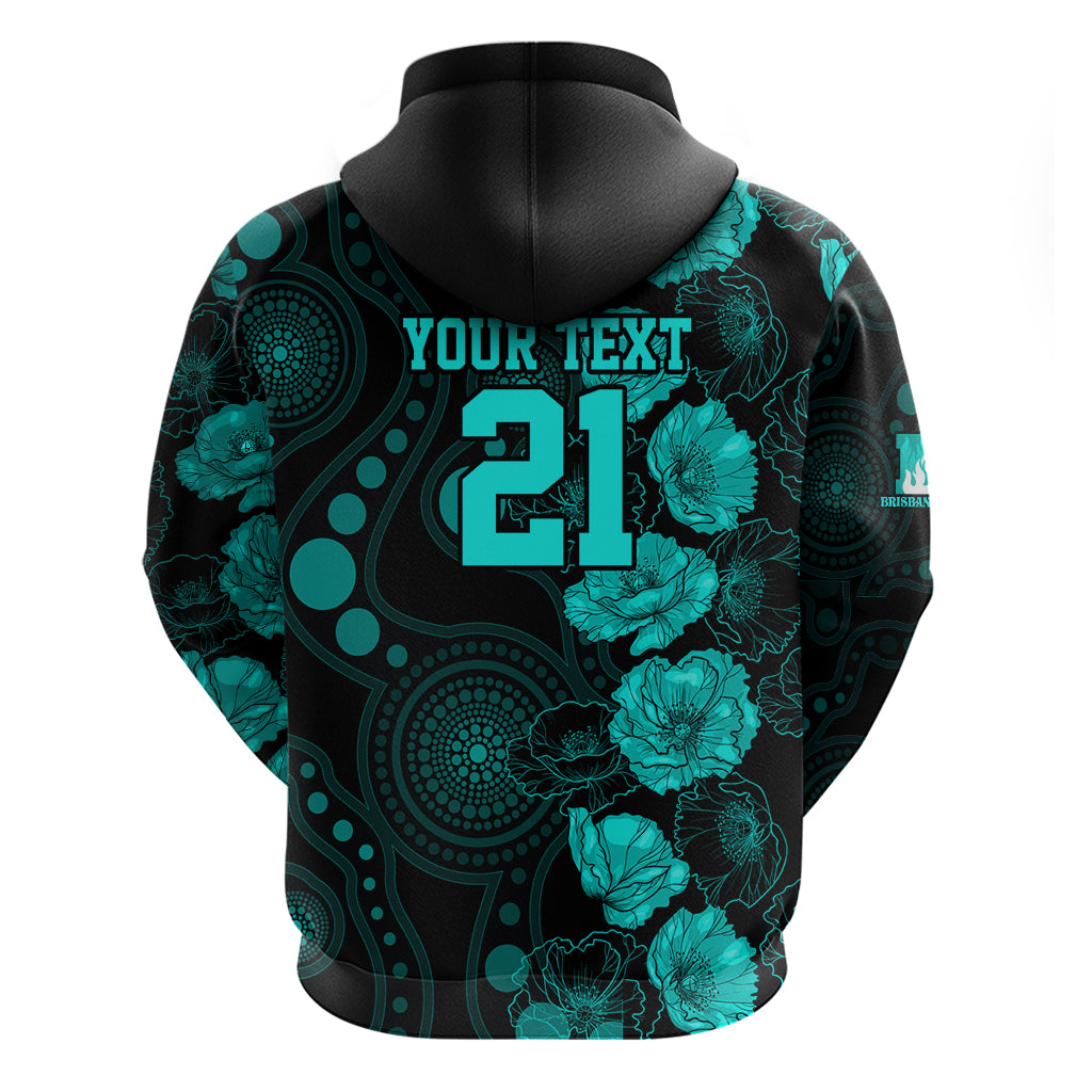 Heat Cricket Never Forget Custom Hoodie ANZAC Day with Poppy Aboriginal LT9 - Vibe Hoodie Shop