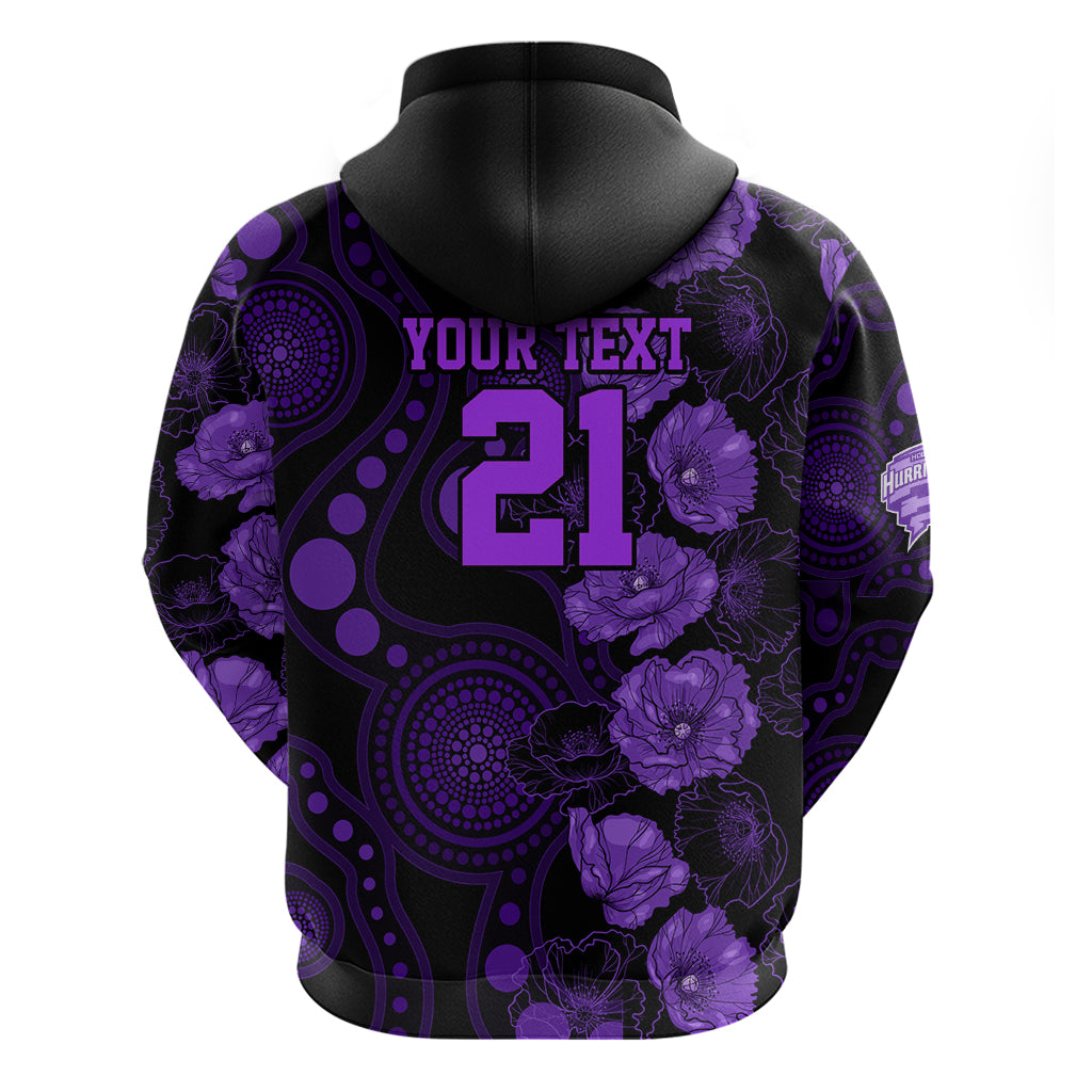 Hurricanes Cricket Never Forget Custom Hoodie ANZAC Day with Poppy Aboriginal LT9 - Vibe Hoodie Shop