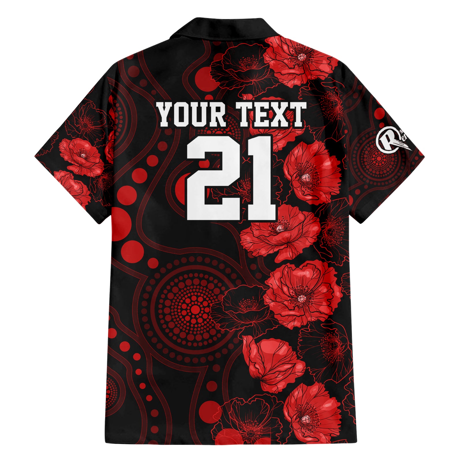 Renegades Cricket Never Forget Custom Hawaiian Shirt ANZAC Day with Poppy Aboriginal - Vibe Hoodie Shop
