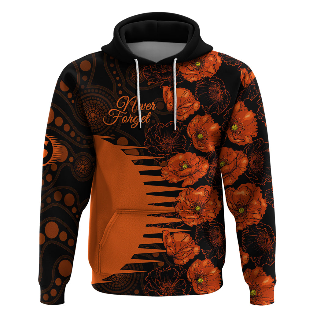 Scorchers Cricket Never Forget Custom Hoodie ANZAC Day with Poppy Aboriginal LT9 - Vibe Hoodie Shop