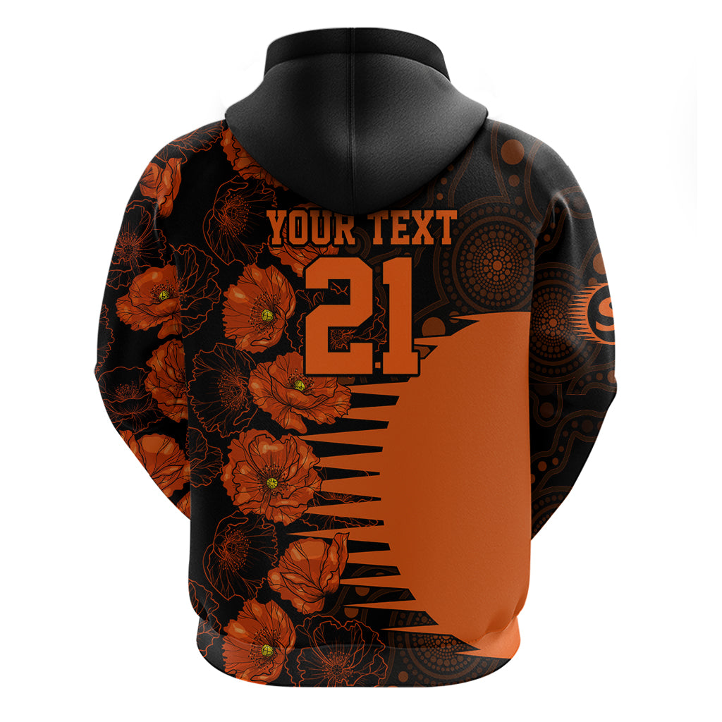 Scorchers Cricket Never Forget Custom Hoodie ANZAC Day with Poppy Aboriginal LT9 - Vibe Hoodie Shop