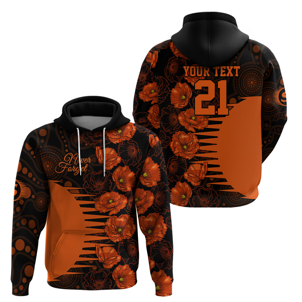 Scorchers Cricket Never Forget Custom Hoodie ANZAC Day with Poppy Aboriginal LT9 - Vibe Hoodie Shop