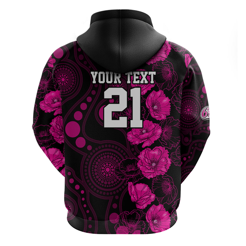 Sixers Cricket Never Forget Custom Hoodie ANZAC Day with Poppy Aboriginal LT9 - Vibe Hoodie Shop