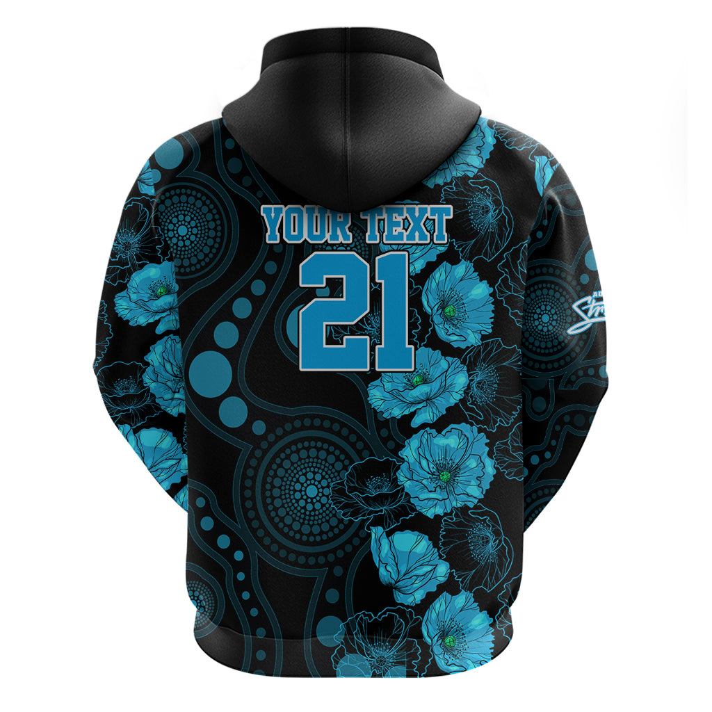 Strikers Cricket Never Forget Custom Hoodie ANZAC Day with Poppy Aboriginal LT9 - Vibe Hoodie Shop