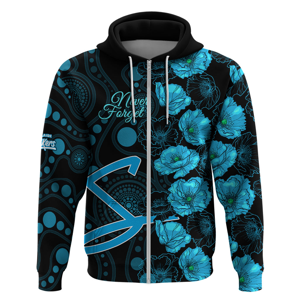 Strikers Cricket Never Forget Custom Hoodie ANZAC Day with Poppy Aboriginal LT9 - Vibe Hoodie Shop