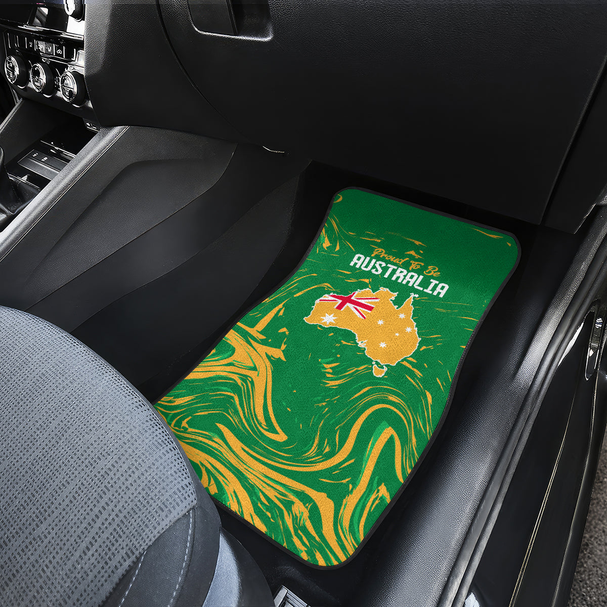 Proud To Be Australia Day Car Mats Kangaroo with National Color