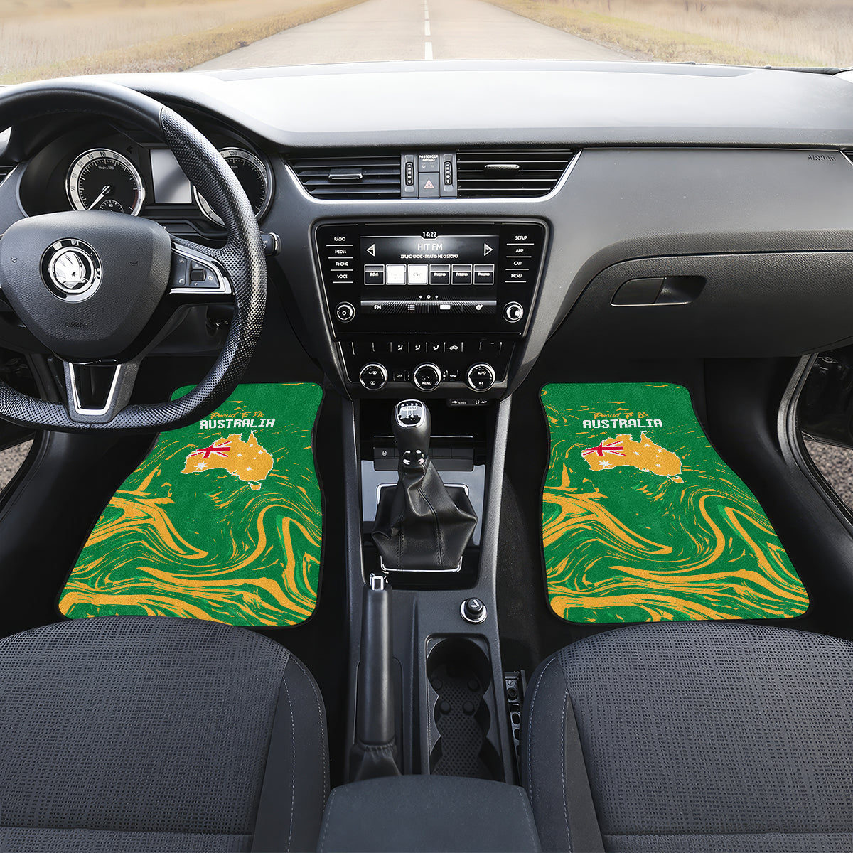 Proud To Be Australia Day Car Mats Kangaroo with National Color