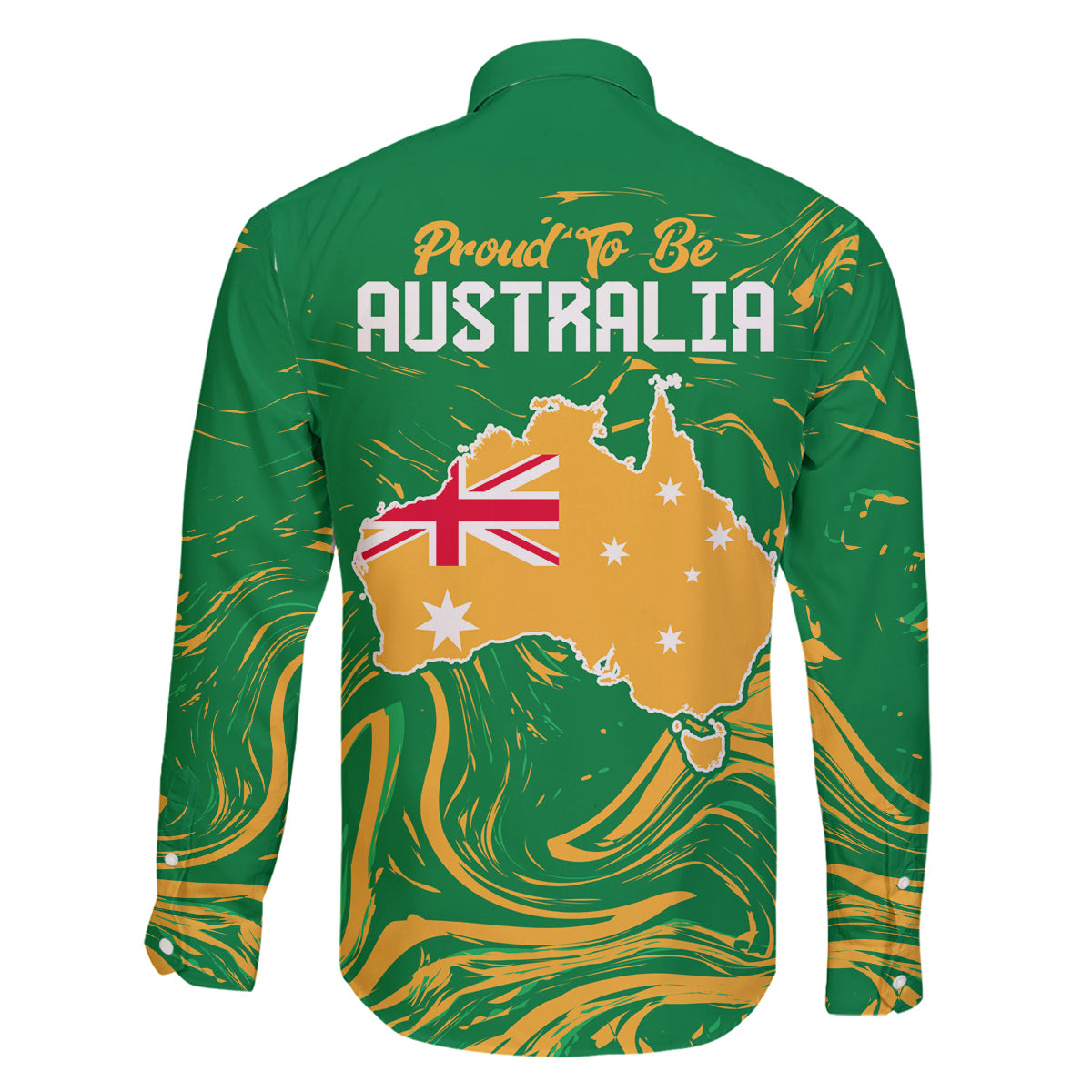 Proud To Be Australia Day Family Matching Long Sleeve Bodycon Dress and Hawaiian Shirt Kangaroo with National Color