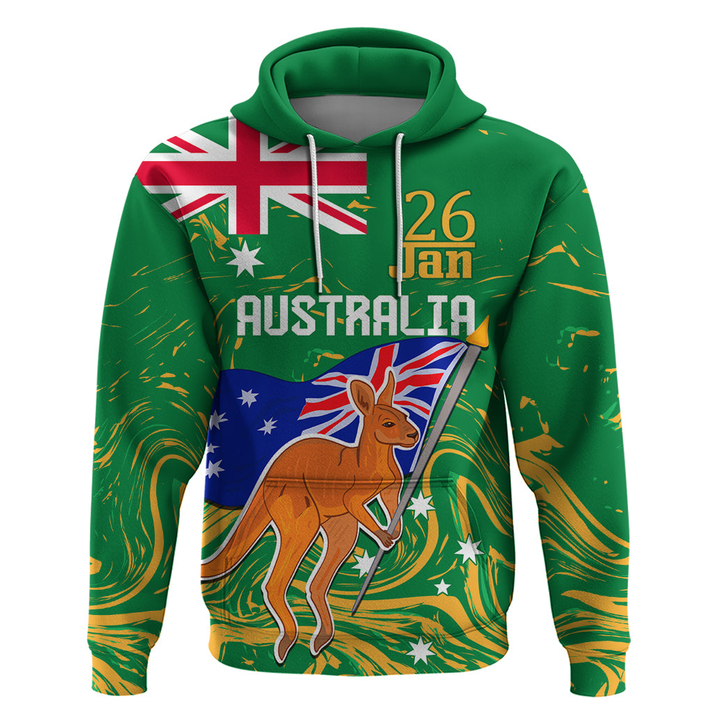 Proud To Be Australia Day Hoodie Kangaroo with National Color LT9 - Vibe Hoodie Shop