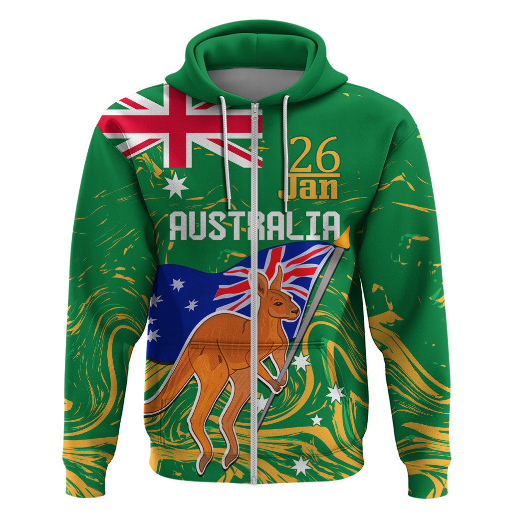 Proud To Be Australia Day Hoodie Kangaroo with National Color LT9 - Vibe Hoodie Shop