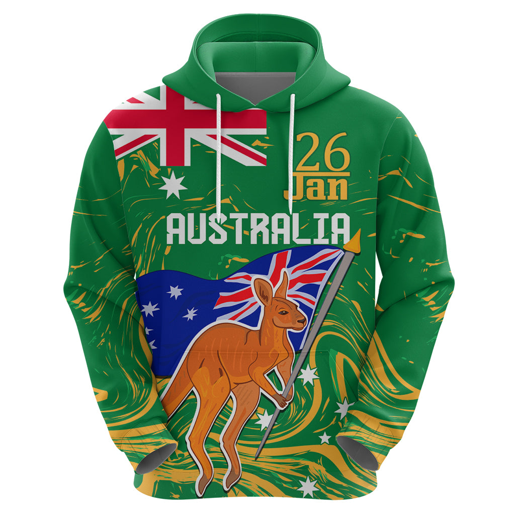 Proud To Be Australia Day Hoodie Kangaroo with National Color LT9 - Vibe Hoodie Shop