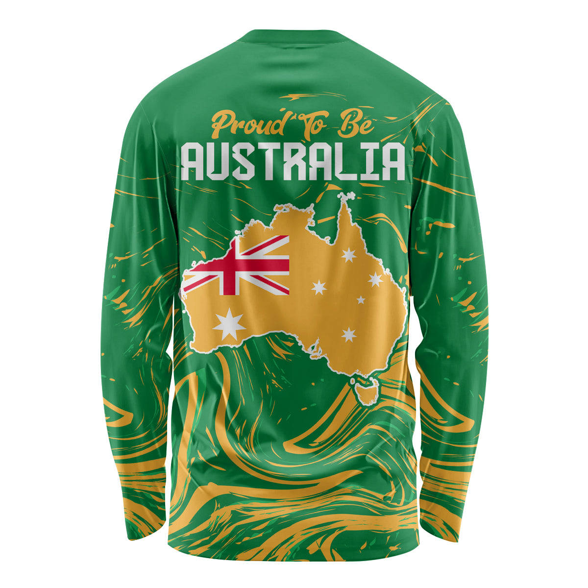 Proud To Be Australia Day Long Sleeve Shirt Kangaroo with National Color - Vibe Hoodie Shop
