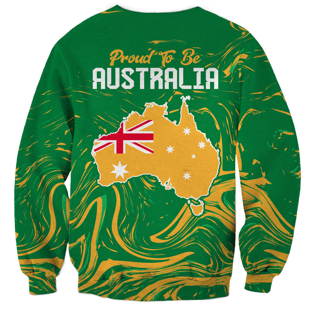 Proud To Be Australia Day Sweatshirt Kangaroo with National Color - Vibe Hoodie Shop