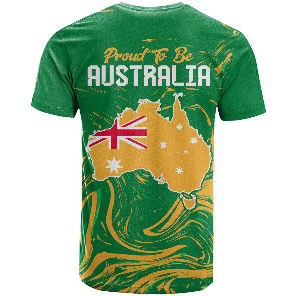 Proud To Be Australia Day T Shirt Kangaroo with National Color LT9 - Vibe Hoodie Shop