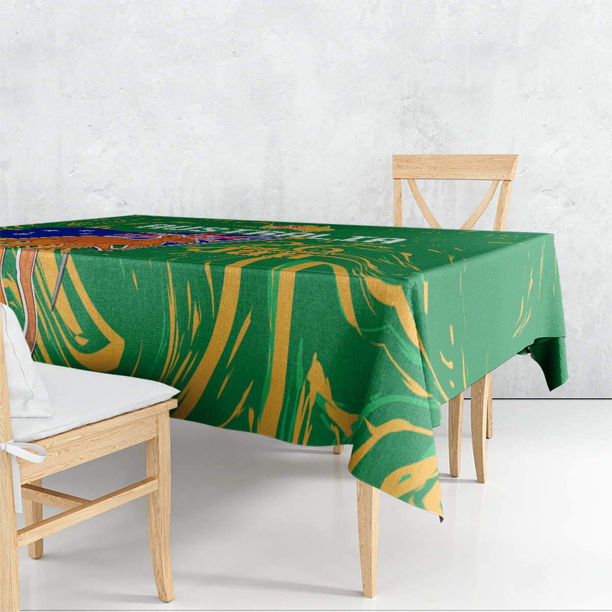 Proud To Be Australia Day Tablecloth Kangaroo with National Color