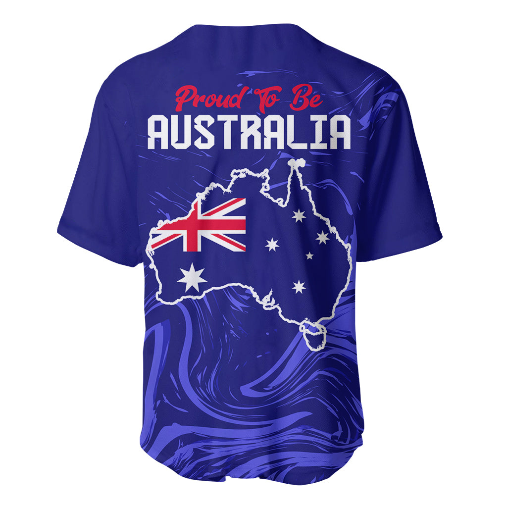 Proud To Be Australia Day Baseball Jersey Kangaroo with Flag Color - Vibe Hoodie Shop