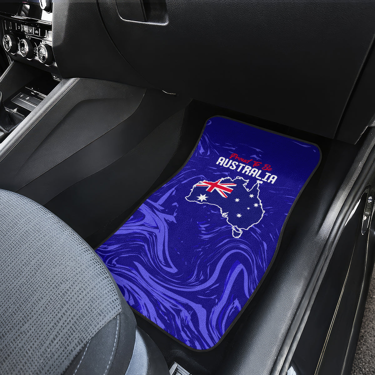 Proud To Be Australia Day Car Mats Kangaroo with Flag Color