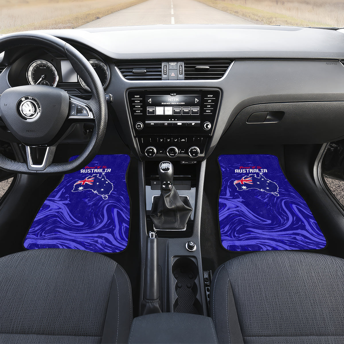 Proud To Be Australia Day Car Mats Kangaroo with Flag Color