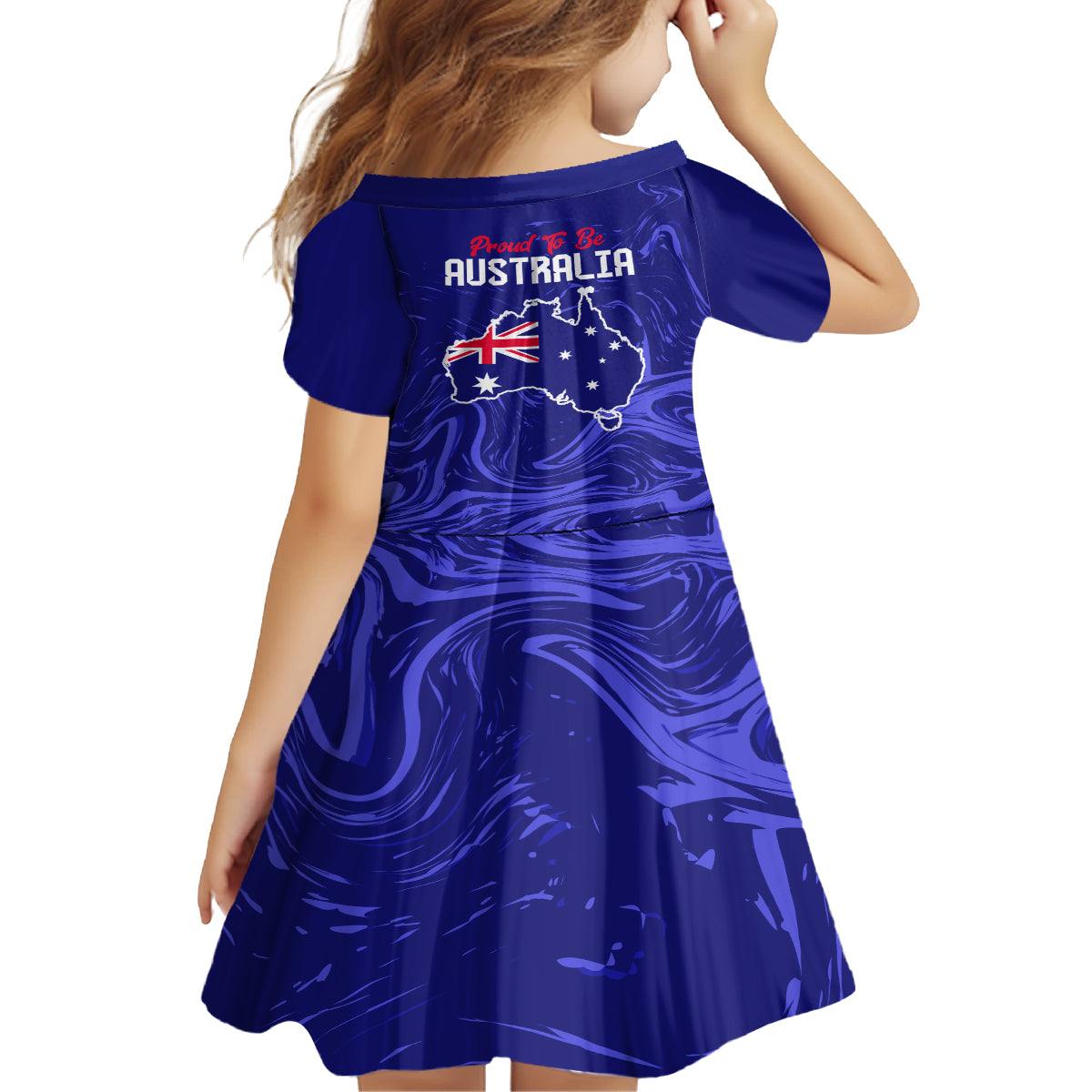 Proud To Be Australia Day Family Matching Long Sleeve Bodycon Dress and Hawaiian Shirt Kangaroo with Flag Color