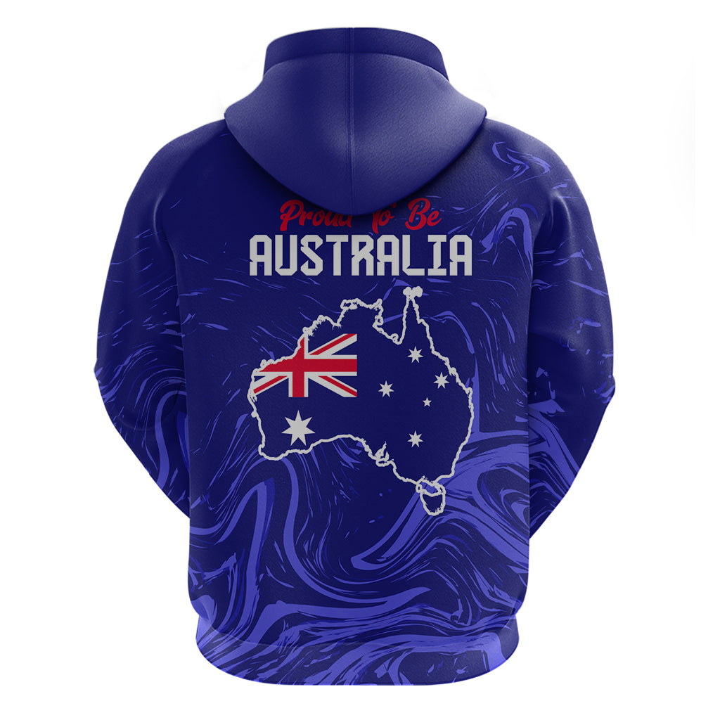 Proud To Be Australia Day Hoodie Kangaroo with Flag Color LT9 - Vibe Hoodie Shop